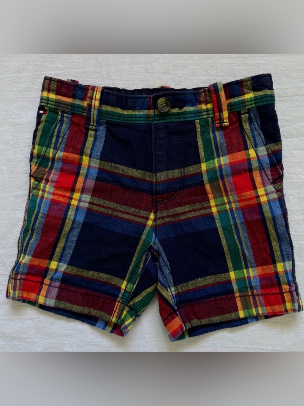 Tommy Hilfiger Baby Boy Plaid Bermuda Shorts - 18 Months